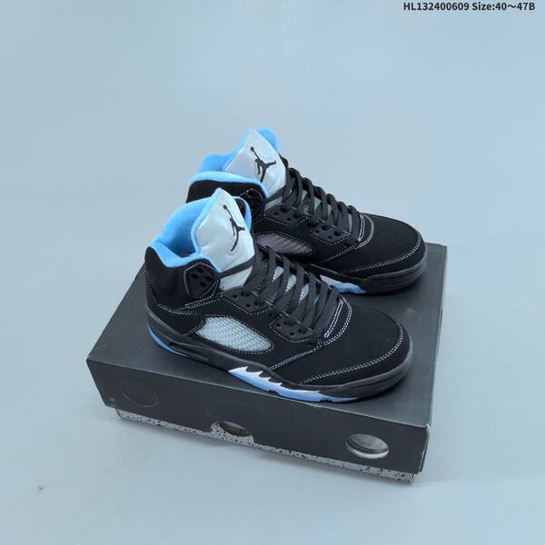 Jordan Air Jordan 5 Retro black/blue/grey 40~47B basketball