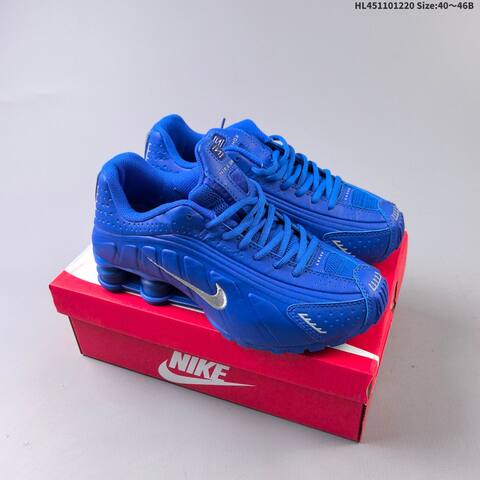 Nike Shox R4 Royal Blue Silver White Gold EU 40-46 Running Shoe - Men's (BS-62551)