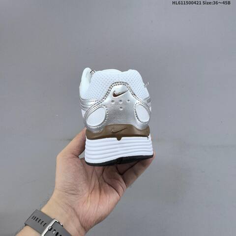 Nike P-6000 White Silver Brown Gold EU 36-45 Running Shoe - Unisex (BS-60600)