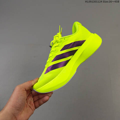 Adidas Adizero Evo SL Neon Yellow Purple White EU 36-45 Running Shoe - Unisex (BS-65477)
