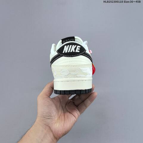 Nike Dunk Low Off White Black Red EU 36-45 Skate Shoe - Unisex (BS-61914)
