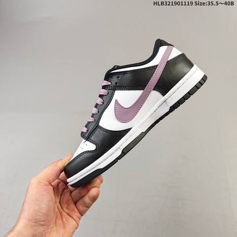 Nike Dunk Low Black White Light Purple EU 35 5-40 Skate Shoe - Unisex (BS-63443)