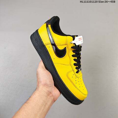 Nike Air Force 1 07 Yellow Black Multicolor EU 36-45 Sneaker - Unisex (BS-63369)