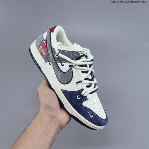 Nike Dunk SB Low Supreme Off White Navy Grey Red EU 36-45 Skate Shoe - Unisex (BS-61999)