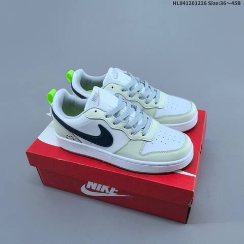 Nike Court Borough Low 2 Pale Yellow Light Blue Purple White EU 36-45 Skate Shoe - Unisex (BS-62427)