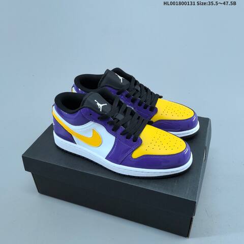 Air Jordan 1 Low Lakers AIR JORDAN 1 Aj1 1 Jordan Ai Lifestyle (BS-66744)