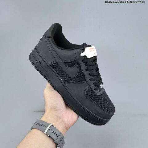 Nike Air Force 1 07 All Black EU 36 45 Sneaker EU 36-45 - Unisex (BS-60391)