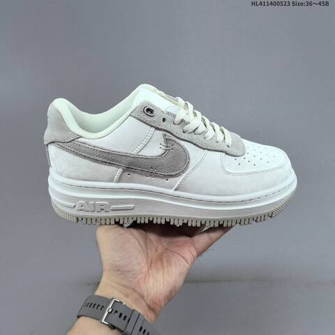 Nike Air Force 1 Low Luxe Grey White Brown EU 36-45 Sneaker - Unisex (BS-60202)