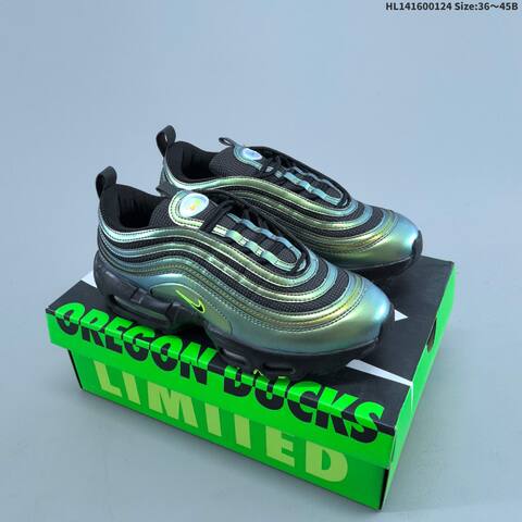 Nike Air Max 95 97 Oregon Ducks Black Neon Green Grey EU 36 45 Sneaker EU 36-45 - Unisex (BS-61793)