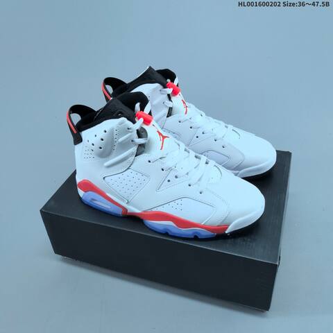 Air Jordan 6 Retro Infrared White AIR JORDAN 6 Aj6 Lifestyle (BS-66725)