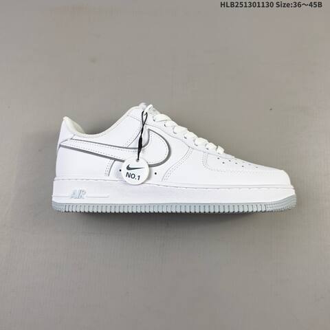 Nike Air Force 1 07 White Black Grey EU 36-45 Sneaker - Unisex (BS-62951)