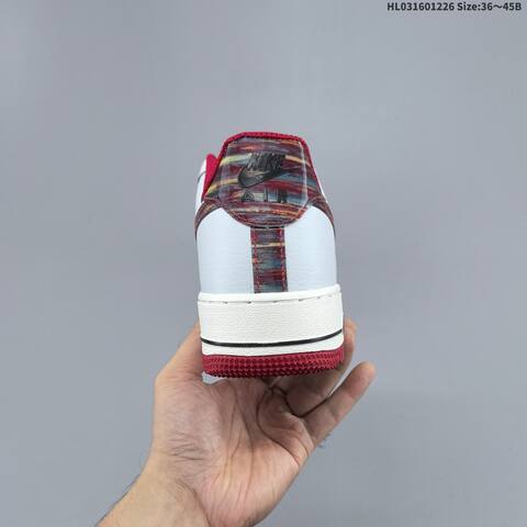 Nike Air Force 1 Low Off White Dark Red Sail Brown EU 36-45 Sneaker - Unisex (BS-62431)