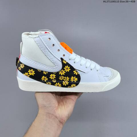Nike Blazer Mid 77 Jumbo White Black Yellow EU 36-45 Skate Shoe - Unisex (BS-61982)