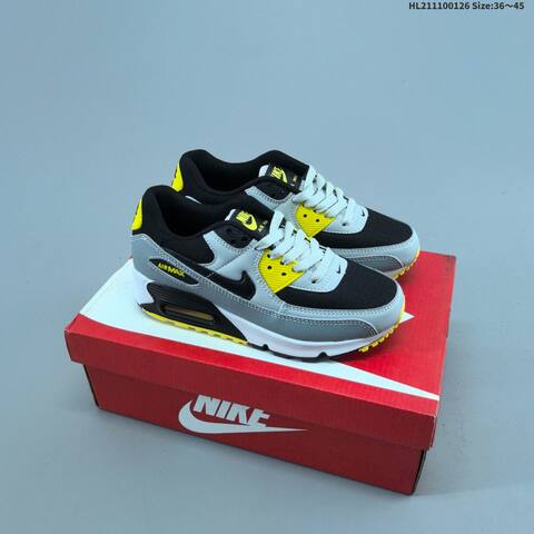 Nike Air Max 90 Cream Beige White Grey Dark Grey White EU 36-45 Running Shoe - Unisex (BS-61747)