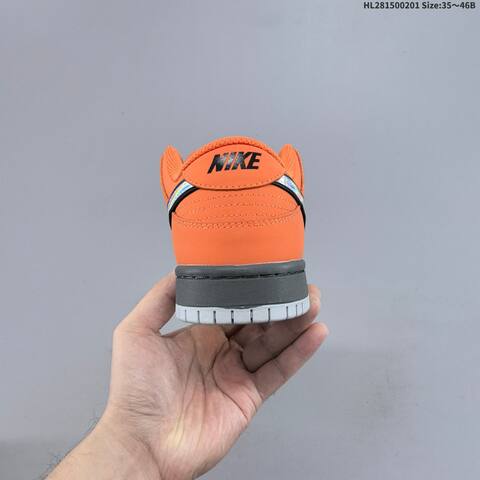 Nike SB Dunk Low Pro Dark Brown Orange Iridescent Grey EU 35-46 Skate Shoe - Unisex (BS-61600)