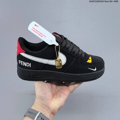 Nike Air Force 1 07 LV8 Off White Dark Black Red EU 36-45 Skate Shoe - Unisex (BS-61024)