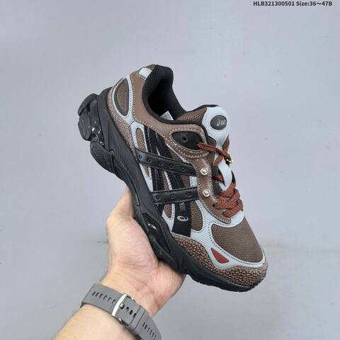 ASICS GEL-NYC 2 0 Brown Grey Black Rust Red EU 36-47 Running Shoe Running Sneakers - Unisex (BS-68867)
