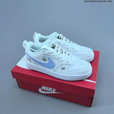Nike Court Borough Low 2 White Blue EU 35-45 Skate Shoe - Unisex (BS-61790)