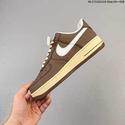 Nike Air Force 1 07 Brown Off White Dark Green Pale Yellow EU 36 45 Sneaker EU 36-45 - Unisex (BS-63480)
