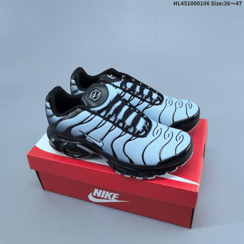Nike Air Max Plus TN Light Blue Black Black White EU 36-47 Running Shoe - Unisex (BS-62207)