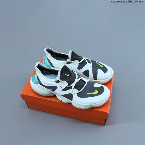 Nike Free RN 5 0 Black White Grey Orange EU 36-45 Running Shoe - Unisex (BS-60050)
