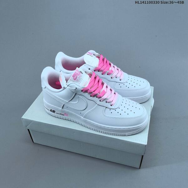 Nike Air Force 1 Low Triple Black White Pink EU 36-45 sneaker