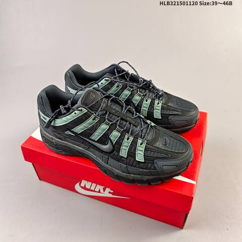 Nike P-6000 Black Dark Green EU 39-46 Running Shoe - Unisex (BS-63373)
