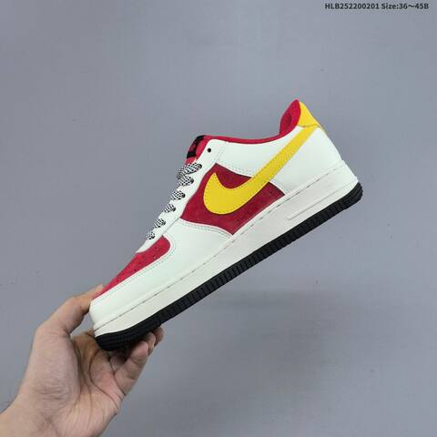 Nike Air Force 1 07 LV8 White Red Yellow Black EU 36-45 Sneaker - Unisex (BS-61605)