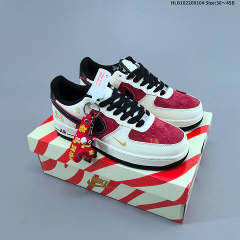 Nike Air Force 1 Low Off White Dark Blue Red EU 36-45 Sneaker - Unisex (BS-62237)