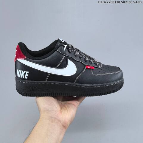 Nike Air Force 1 07 LV8 Black White Red EU 36-45 Sneaker - Unisex (BS-61931)
