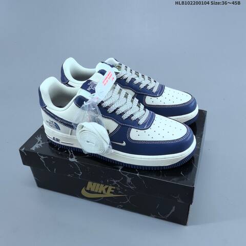 Nike Air Force 1 Low Off White Dark Blue Red EU 36-45 Sneaker - Unisex (BS-62237)