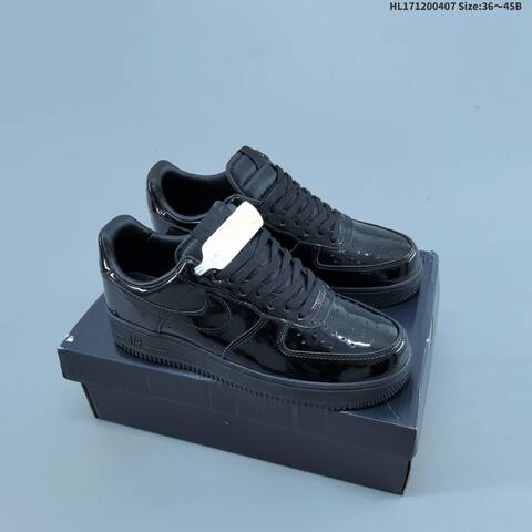 Nike Air Force 1 07 Gloss Black Black EU 36-45 Sneaker - Unisex (BS-60912)