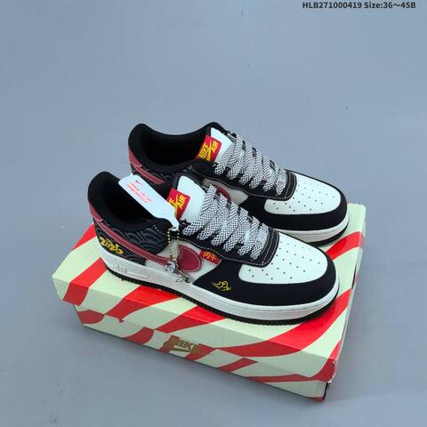 Nike Air Force 1 07 Low Red White Black Yellow EU 36-45 Sneaker - Unisex (BS-60652)