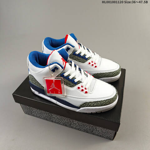 Air Jordan 3 Retro True Blue AIR JORDAN 3 Aj3 Lifestyle (BS-67759)