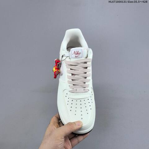 Nike Air Force 1 07 LV8 Sail Light Pink Light Blue Dark Brown EU 35 5-42 Sneaker - Unisex (BS-61610)