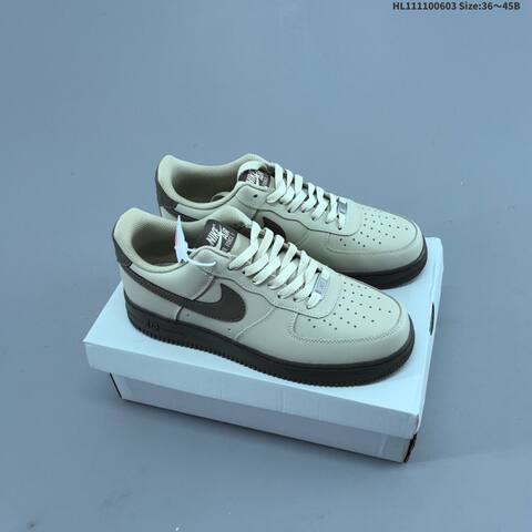 Nike Air Force 1 07 Beige Dark Brown EU 36-45 Skate Shoe - Unisex (BS-59988)