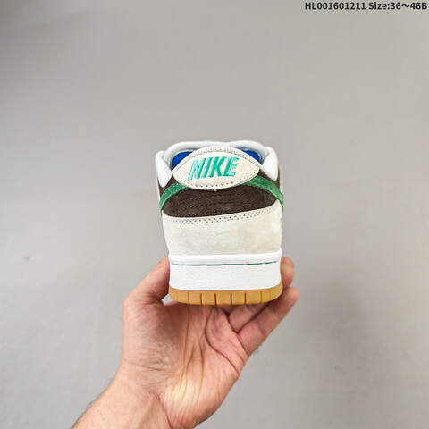 Nike SB Dunk Low Pro White Brown Green EU 36-46 Skate Shoe - Unisex (BS-62771)