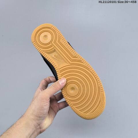 Nike Air Force 1 07 Black White Gum Blue EU 36-45 Sneaker - Unisex (BS-62267)
