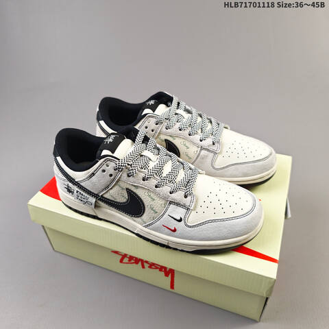Nike Dunk SB Low Light Beige Black White EU 36-45 Skate Shoe - Unisex (BS-63521)