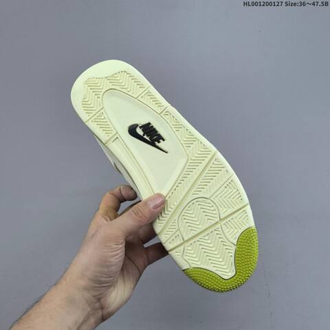 J Balvin x Air Jordan 4 Retro Lemonade AIR JORDAN 4 Aj4 4 J Balv Lifestyle (BS-66802)