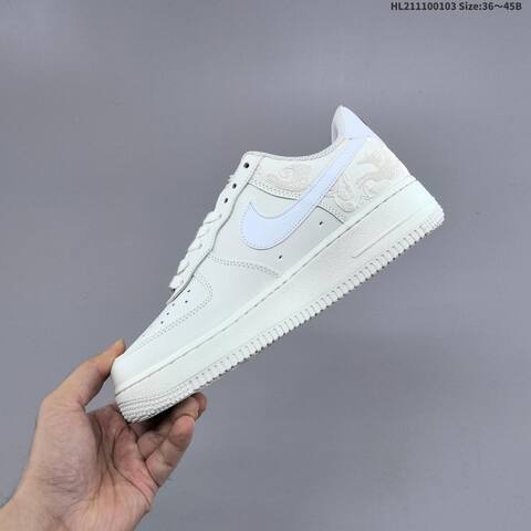 Nike Air Force 1 07 Off White White Burgundy Silver EU 36 45 Sneaker EU 36-45 - Unisex (BS-62260)