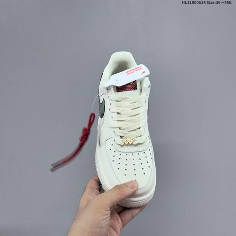 Nike Air Force 1 07 Low Off White Dark Green Red Silver EU 36-45 Sneaker - Unisex (BS-60174)