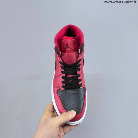 a Air Jordan 1 Mid Reverse Bred AIR JORDAN 1 Aj1 Lifestyle (BS-66864)