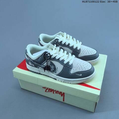 Nike Dunk SB Low White Navy Grey Red EU 36-45 Skate Shoe - Unisex (BS-61823)