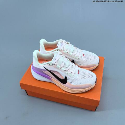 Nike Air Zoom Pegasus 42 White Black Grey Orange EU 36-45 Running Shoe - Unisex (BS-59922)