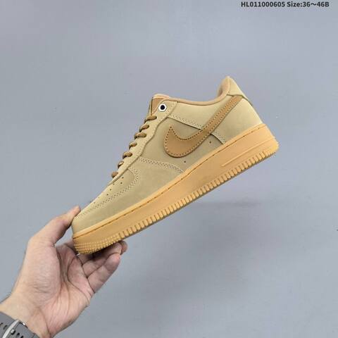 Nike Air Force 1 Low Wheat Tan Brown Gum EU 36-46 Sneaker - Unisex (BS-59973)