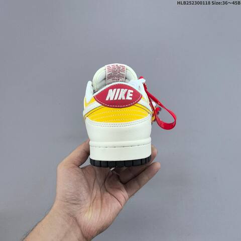 Nike Dunk Low Off White Red Yellow Black EU 36-45 Skate Shoe - Unisex (BS-61915)