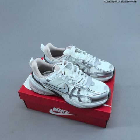 Nike V2K Run White Silver Cream Black EU 36-45 Running Shoe - Unisex (BS-60668)