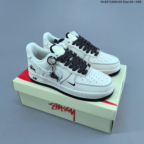 Nike Air Force 1 07 LV8 Off White Navy Red Black EU 36-45 Sneaker - Unisex (BS-62244)