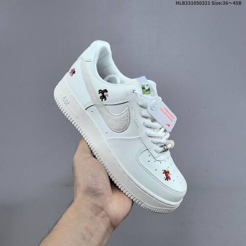 Nike Air Force 1 07 CNY IQ1119 011 Off White White Burgundy Gold EU 36 45 Sneaker EU 36-45 - Unisex (BS-61204)